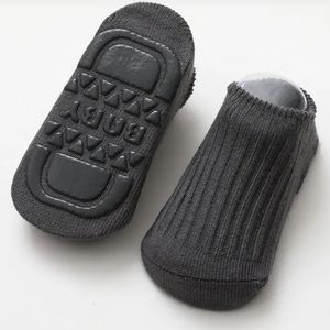 Kids Solid Floor Mat  Anti-slip Floor Socks-Black